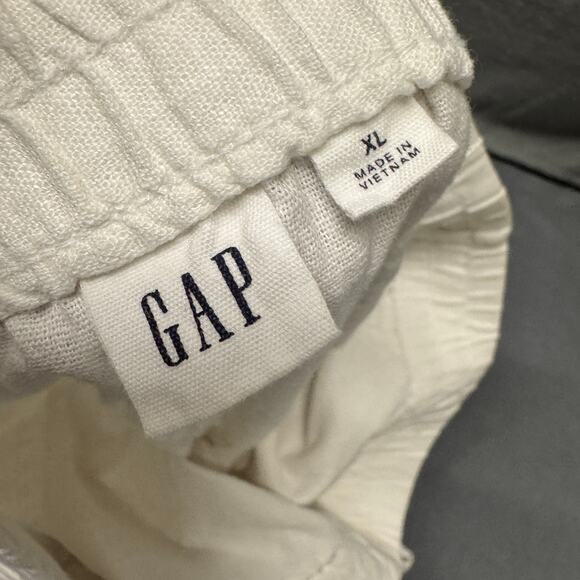 GAP Shorts Womens XL White Coastal Linen Rayon Elastic Waist COMFY 3" Inseam NEW - Picture 5 of 8